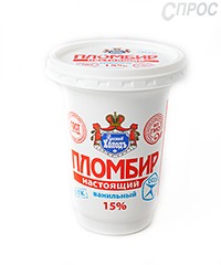 Мороженое пломбир ванильный «Пломбир 15%» («Русский холод», ООО «Лагуна Койл»)