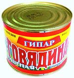Мясные консервы «Говядина тушеная первый сорт» ТМ «Гипар»