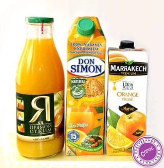 Тест апельсинового сока прямого отжима